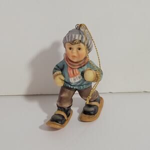 Berta Hummel Snow Shoe Boy Christmas Ornament